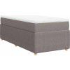 Box spring postel s matrací 80x200 cm textil [3285525] (Barva Světle šedá)