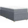 Box spring postel s matrací 80x200 cm textil [3285525] (Barva Světle šedá)