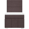 Box spring postel s matrací 80x200 cm textil [3291491] (Barva Tmavě hnědá)