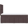 Box spring postel s matrací 80x200 cm textil [3291491] (Barva Tmavě hnědá)
