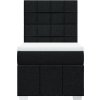 Box spring postel s matrací 80x200 cm textil [3291498] (Barva Tmavě hnědá)