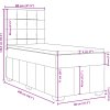 Box spring postel s matrací 80x200 cm textil [3291498] (Barva Tmavě hnědá)