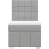 Box spring postel s matrací 80x200 cm textil [3291498] (Barva Tmavě hnědá)
