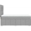 Box spring postel s matrací 80x200 cm textil [3291498] (Barva Tmavě hnědá)