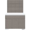 Box spring postel s matrací 80x200 cm textil [3291498] (Barva Tmavě hnědá)