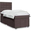 Box spring postel s matrací 80x200 cm textil [3291498] (Barva Tmavě hnědá)