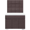 Box spring postel s matrací 80x200 cm textil [3291498] (Barva Tmavě hnědá)