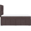 Box spring postel s matrací 80x200 cm textil [3291498] (Barva Tmavě hnědá)