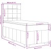 Box spring postel s matrací 80x200 cm textil [3291498] (Barva Tmavě hnědá)