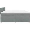 Box spring postel s matrací 180x200 cm textil [3286752] (Barva Světle šedá)