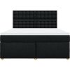 Box spring postel s matrací 180x200 cm textil [3291375] (Barva Černá)