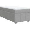Box spring postel s matrací 80 x 200 cm textil [3285428] (Barva Světle šedá)