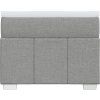 Box spring postel s matrací 80 x 200 cm textil [3285428] (Barva Světle šedá)