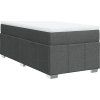 Box spring postel s matrací 80 x 200 cm textil [3285428] (Barva Světle šedá)