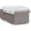 Box spring postel s matrací 80 x 200 cm textil [3285428] (Barva Světle šedá)