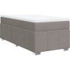 Box spring postel s matrací 80 x 200 cm textil [3285428] (Barva Světle šedá)