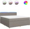 Box spring postel s matrací 180x200 cm textil [3289855] (Barva Modrá)