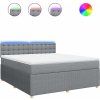 Box spring postel s matrací 180x200 cm textil [3289855] (Barva Modrá)