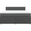 Box spring postel s matrací 180x200 cm textil [3289855] (Barva Modrá)