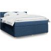 Box spring postel s matrací 180x200 cm textil [3289855] (Barva Modrá)