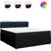 Box spring postel s matrací 180x200 cm textil [3289855] (Barva Modrá)