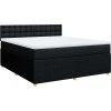 Box spring postel s matrací 180x200 cm textil [3289855] (Barva Modrá)