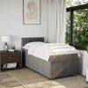 Box spring postel s matrací 80 x 200 cm textil [3286895] (Barva Světle šedá)