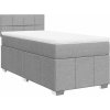 Box spring postel s matrací 80x200 cm textil [3286895] (Barva Světle šedá)