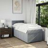 Box spring postel s matrací 80 x 200 cm textil [3286895] (Barva Světle šedá)