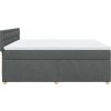 Box spring postel s matrací 180x200 cm textil [3286773] (Barva Světle šedá)