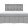 Box spring postel s matrací 180x200 cm textil [3294062] (Barva Tmavě šedá)