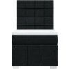 Box spring postel s matrací 80x200 cm textil [3293800] (Barva Krémová)