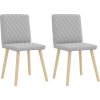 Jídelní židle 2 ks textil [4101121] (Barva Světle šedá)