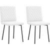 Jídelní židle 2 ks umělá kůže [4101119] (Barva Bílá)