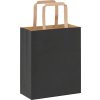 Papírové tašky 250 ks s uchy 18x8x22 cm [4101866] (Barva Černá)