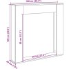 Krbová obestavba 100 x 20 x 100 cm kompozitní dřevo [854576] (Barva Šedá sonoma)