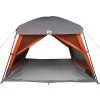 Rodinný stan pro 6 osob nepromokavý [4009568] (Barva Šedá a oranžová)