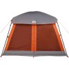 Rodinný stan pro 6 osob nepromokavý [4009568] (Barva Šedá a oranžová)
