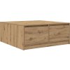 Konferenční stolek se zásuvkami 100x100x40 cm [3328405] (Barva Hnědý dub)