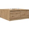 Konferenční stolek se zásuvkami 100x100x40 cm [3328405] (Barva Hnědý dub)