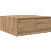 Konferenční stolek se zásuvkami 100x100x40 cm [3328405] (Barva Hnědý dub)