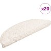 Schodové rohože 20 ks 56 x 17 x 3 cm , půlkulaté [3365841] (Barva Krémová)