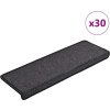 Schodové rohože 30 ks 65 x 21 x 4 cm obdélníkový okraj [3365769] (Barva kávová hnědá)