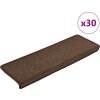 Schodové rohože 30 ks 65 x 21 x 4 cm obdélníkový okraj [3365769] (Barva kávová hnědá)