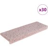 Schodové rohože 30 ks 65 x 21 x 4 cm obdélníkové okraje [3365832] (Barva Červená)