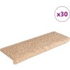 Schodové rohože 30 ks 65 x 21 x 4 cm obdélníkové okraje [3365832] (Barva Červená)