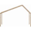Střecha na dětskou postel 203x95,5x142 cm masivní borovice [846941] (Barva Bílá)