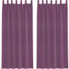 Voálové závěsy s poutky 2 ks 140x245 cm [4102294] (Barva Fialová)