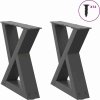 Nohy konferenčního stolku 2 ks 30 x (30-31,3) cm ocelové [4012678] (Barva Antracitová)