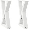 Nohy konferenčního stolku 2 ks 38 x (42-43,3) cm ocelové [4012701] (Barva Bílá)